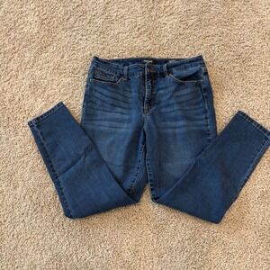 Nine West Jeans Womens 12P Blue Cigarette High Rise Skinny Ankle Denim Pants